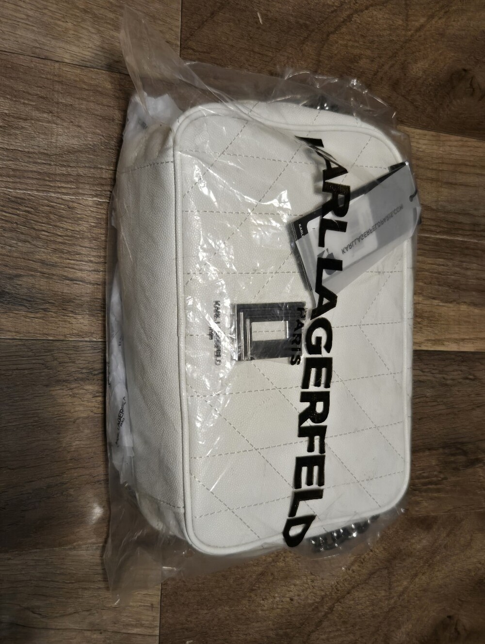 NWT Karl Lagerfeld Paris White Quilted Purse